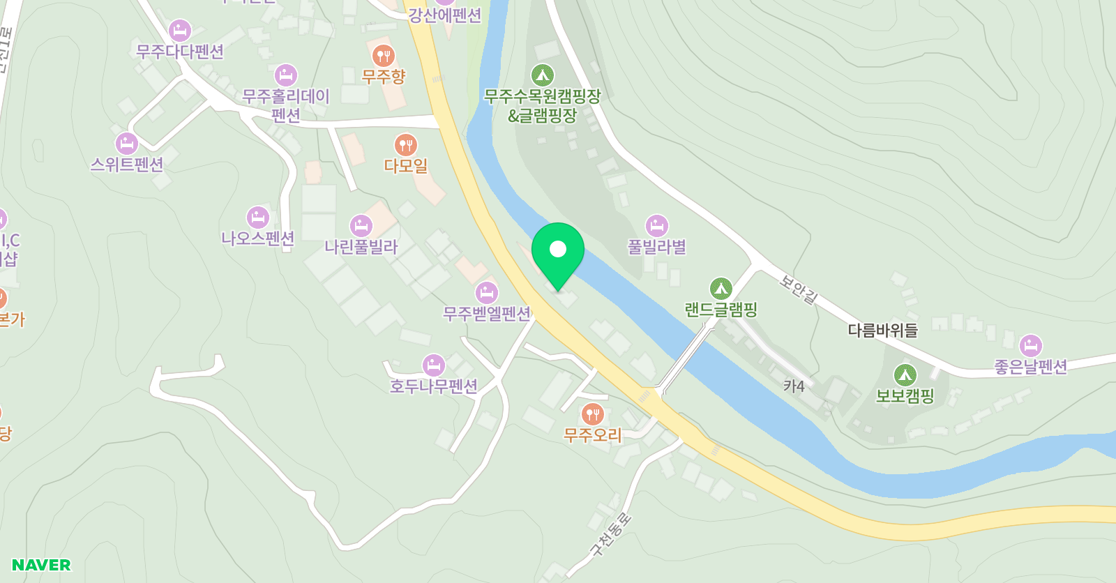 무주 스키강습 SB아카데미 위치