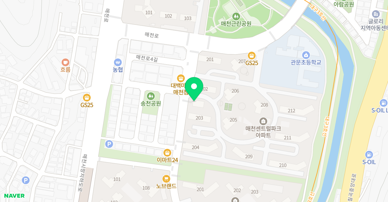 계명대북대구 태권도 위치