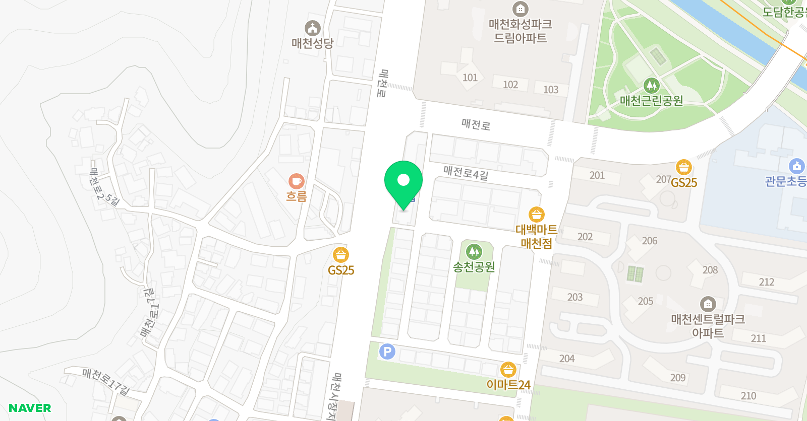 매천 STM 수학학원 위치