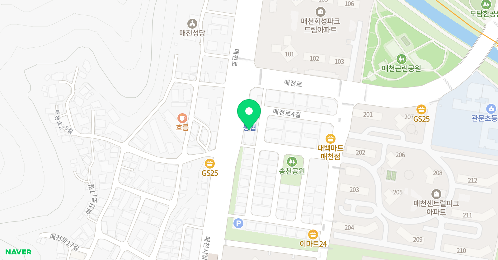 지현발레아카데미 학원 위치