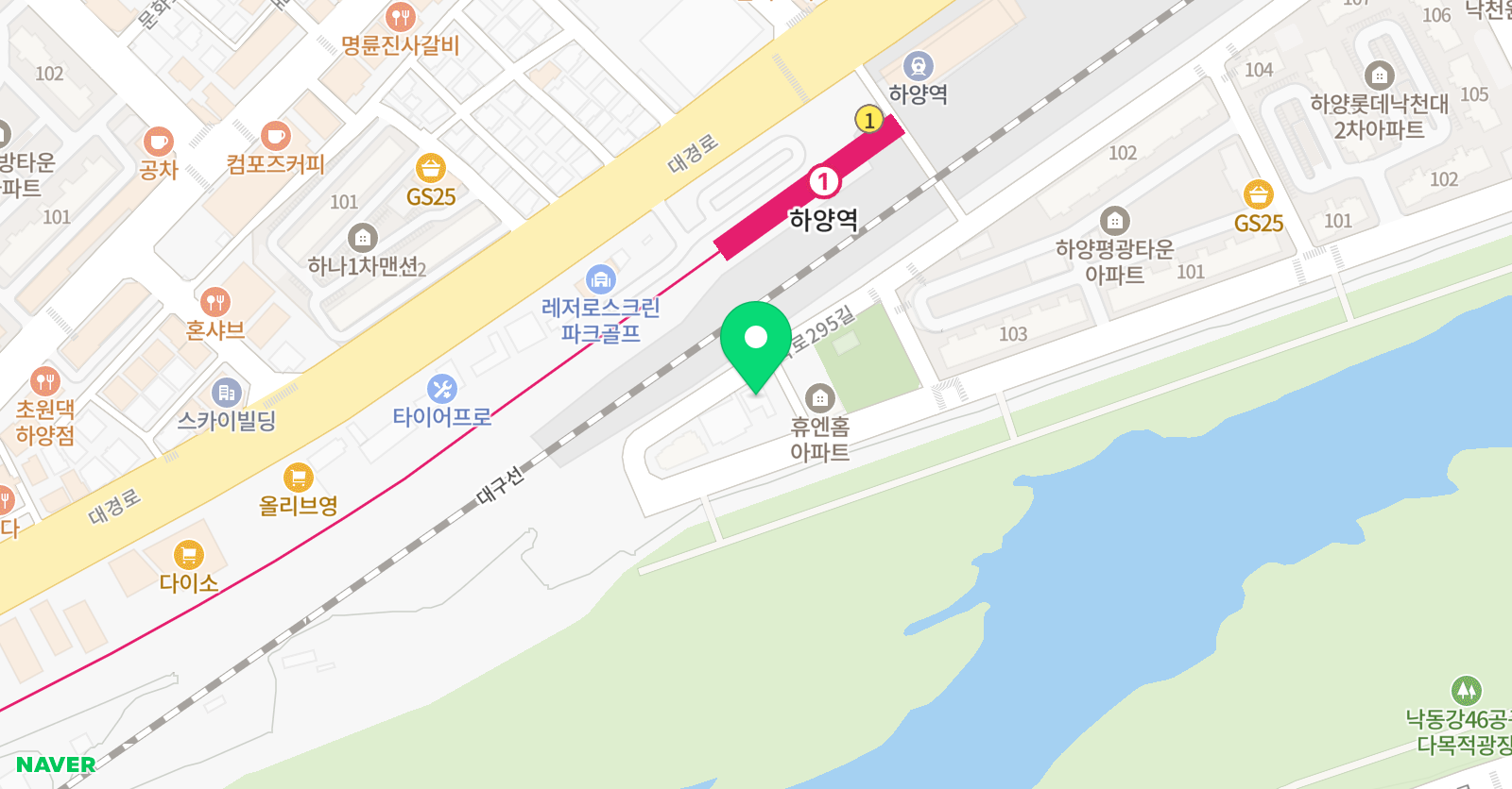GnB 어학원 하양캠퍼스 위치