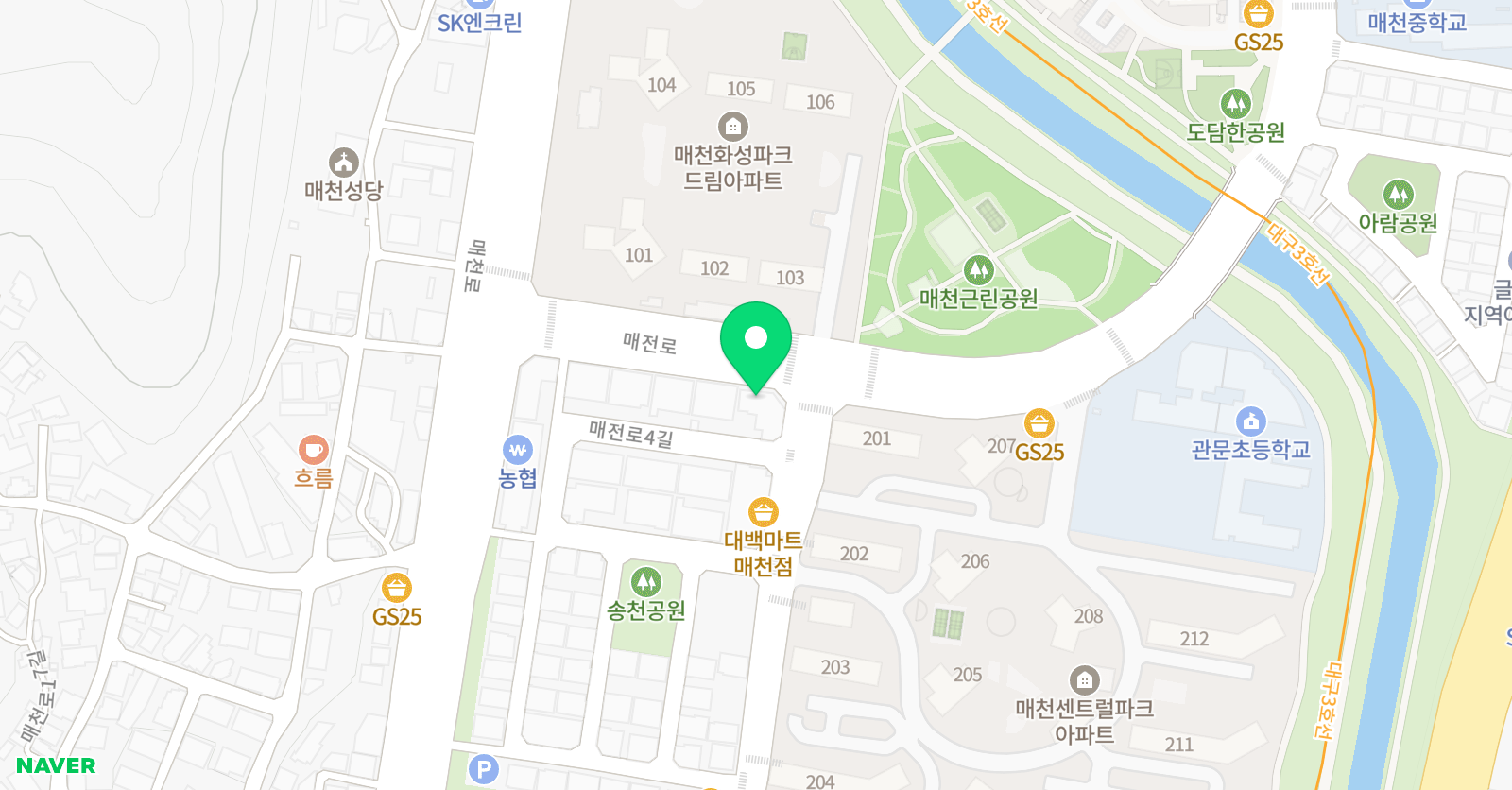 윤선생IGSE 아카데미 매천 어학원 위치