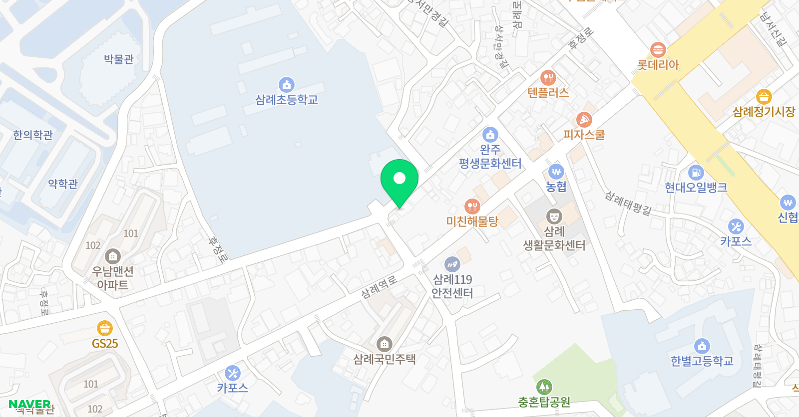 이스턴 영어 삼례학원 위치
