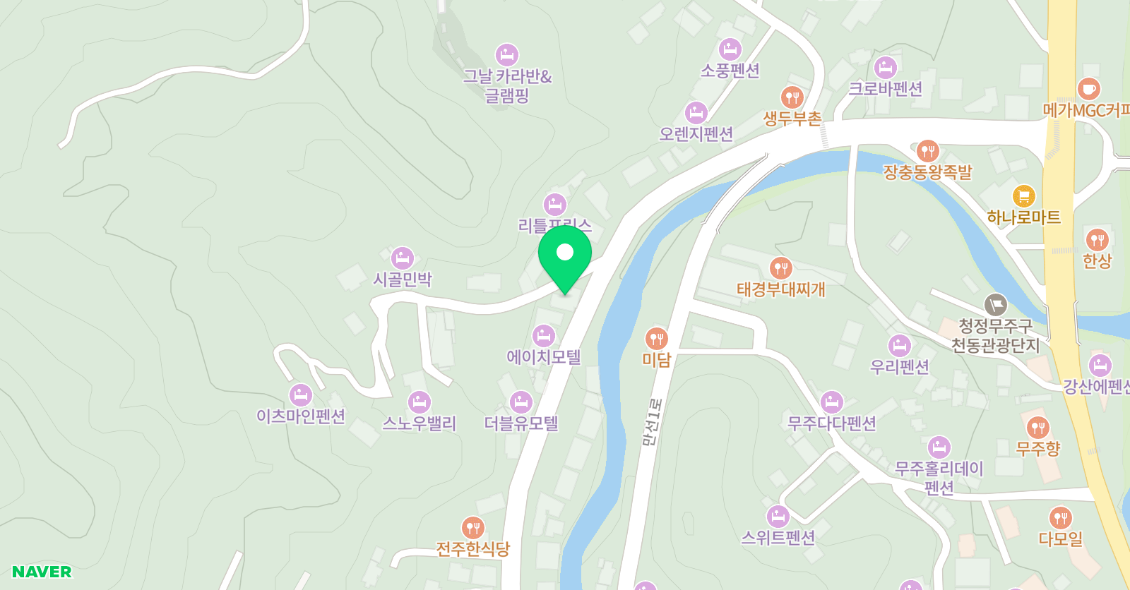 무주 스키강습 멘토 스키스쿨 위치