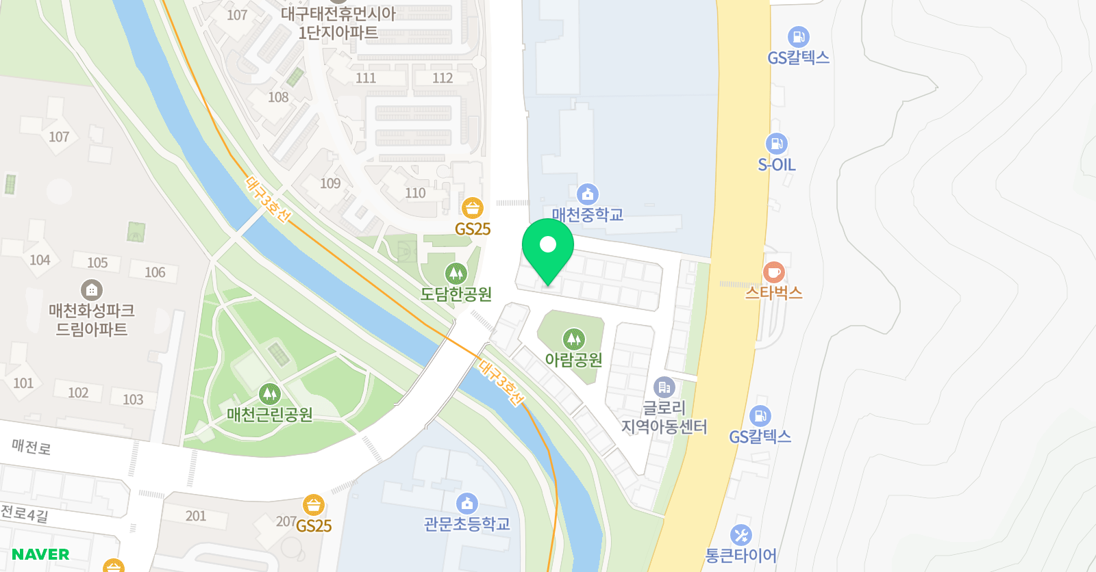 솔루니 칠곡매천 교습소 위치