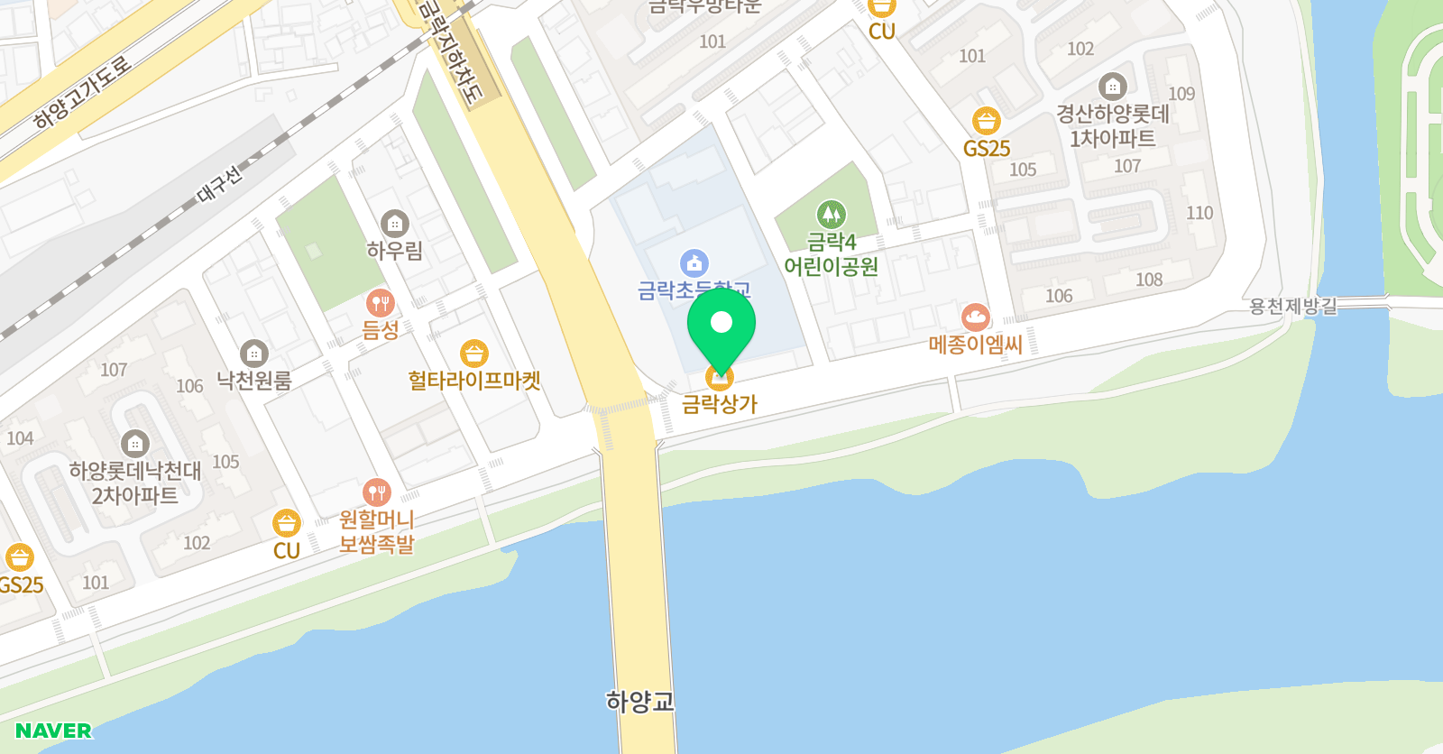 크리아트 경산하양원 위치