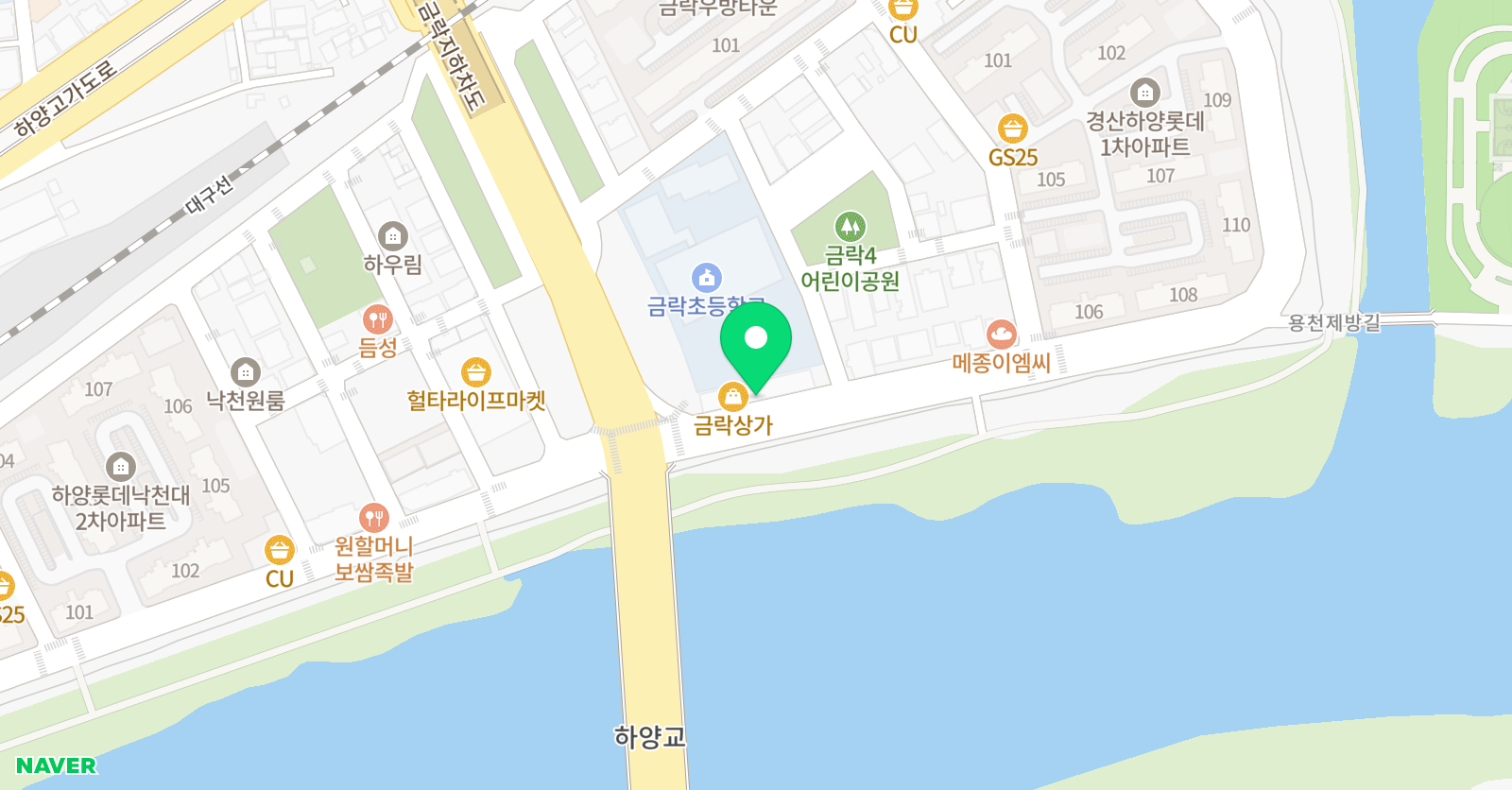 YBM리딩클럽 경산하양3센터 위치
