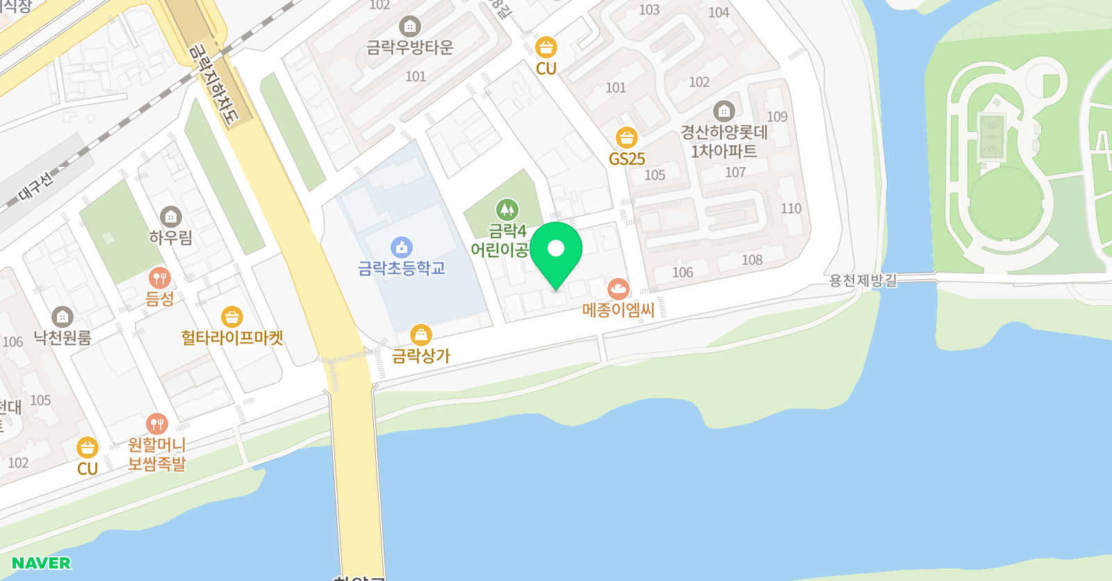 하양 마스터 어학원 위치
