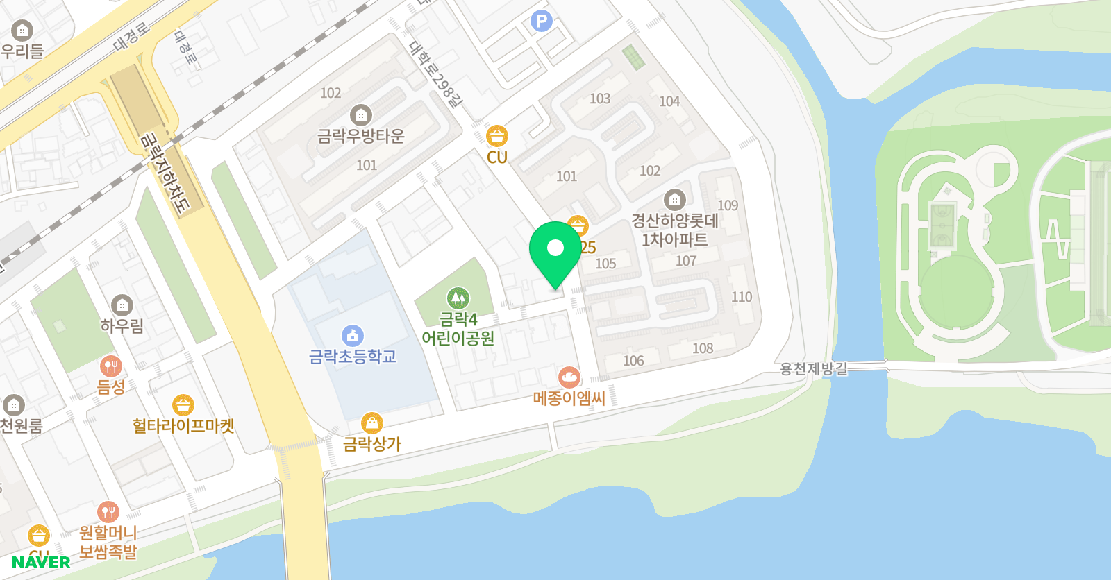 삼성영어 다비수 수학학원 위치
