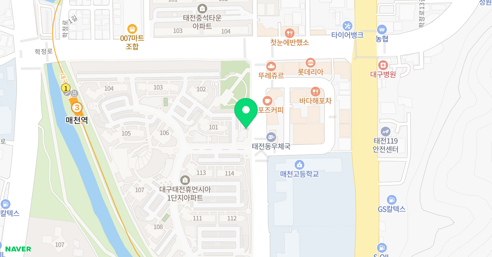 계명대K 태권스쿨 위치