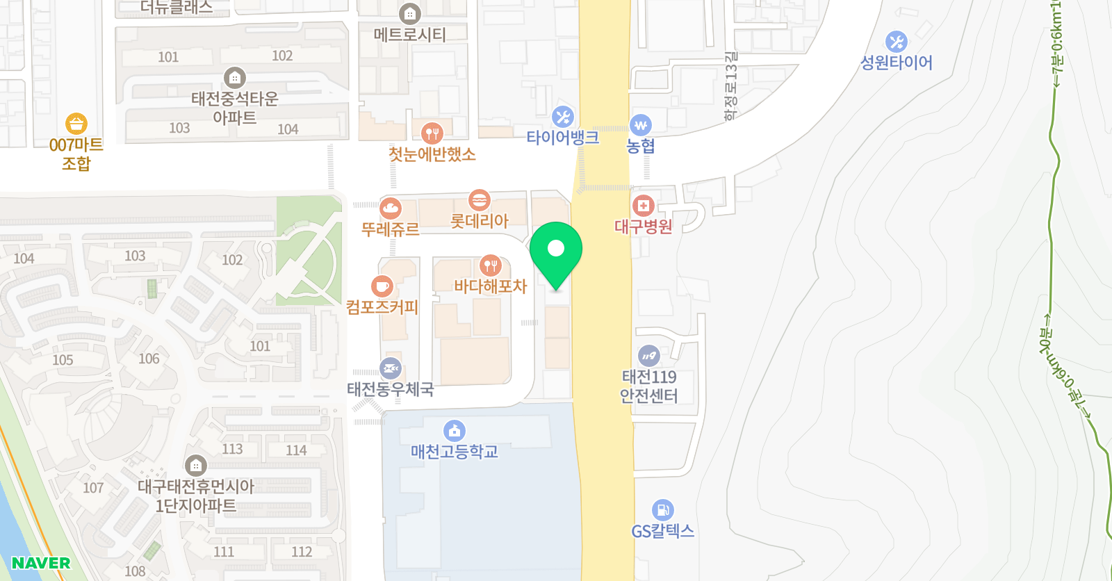 이든 실용음악학원 칠곡캠퍼스 위치