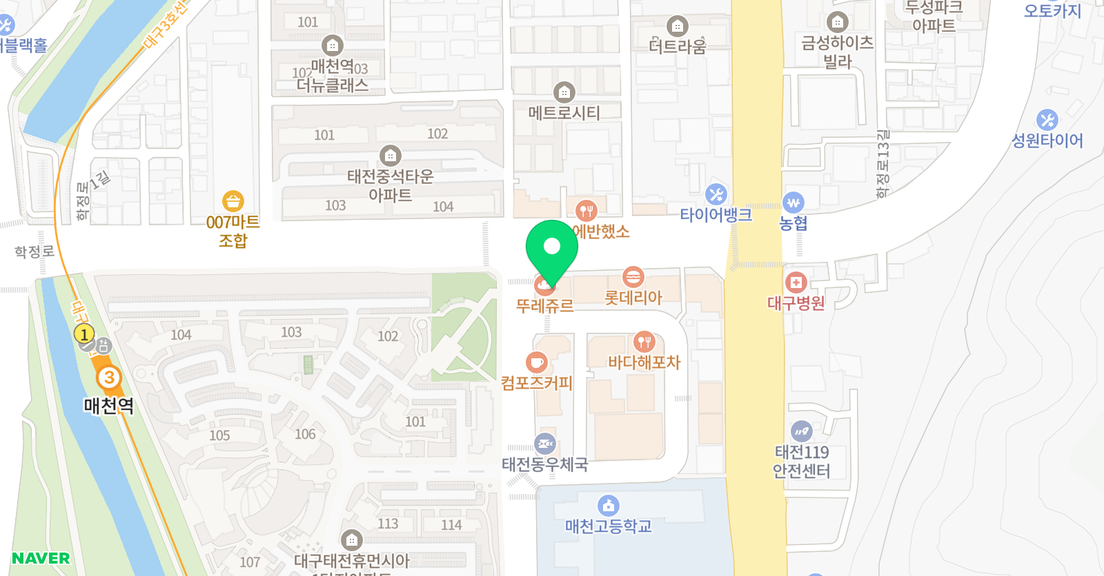 YBM잉글루 매천캠퍼스 위치