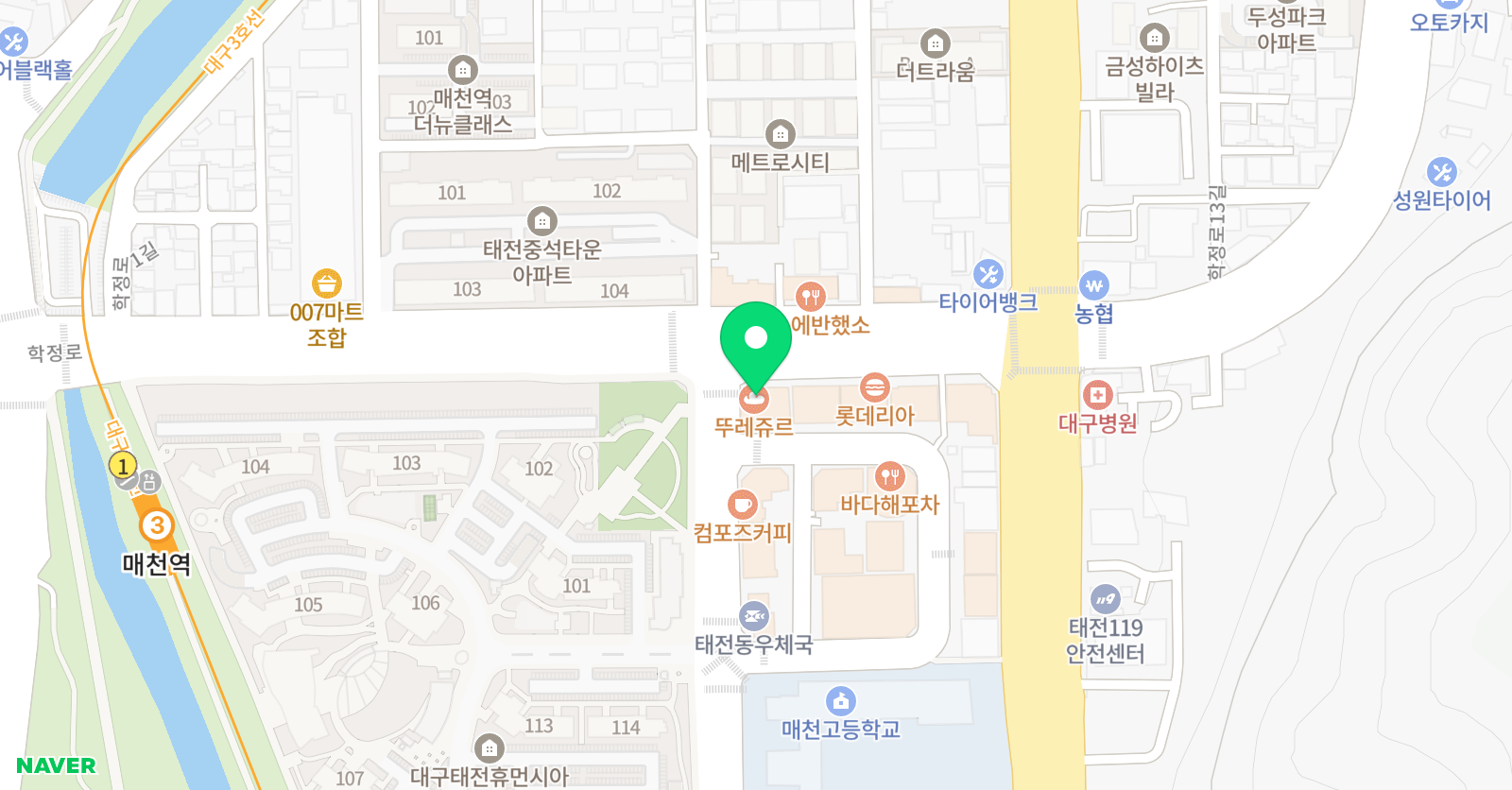 하늘 수학과학전문학원 위치