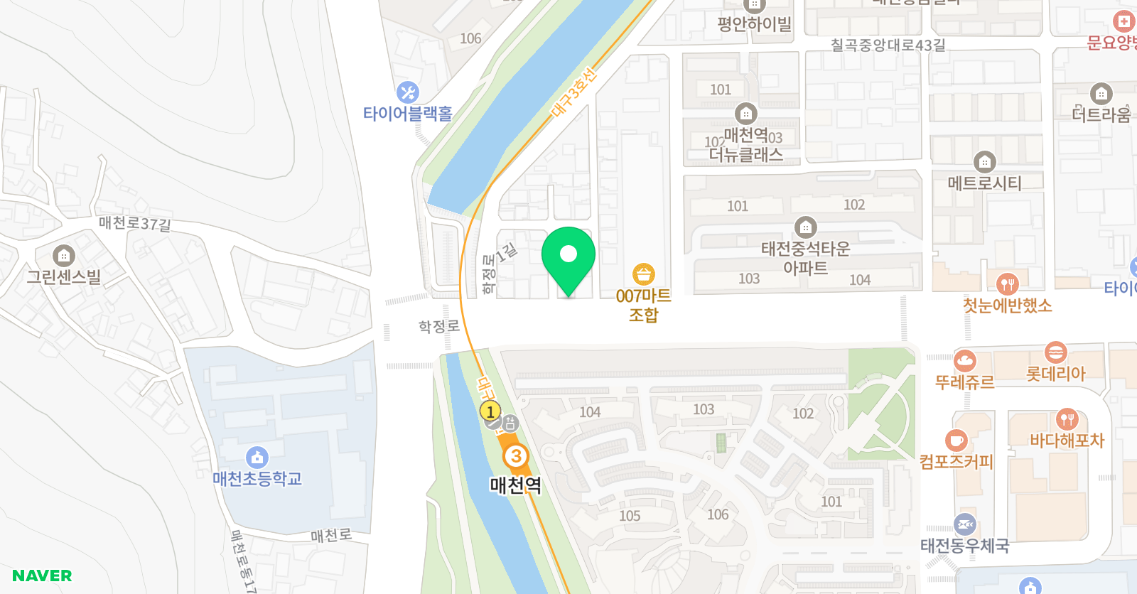 통문장 영어 매천캠퍼스 위치