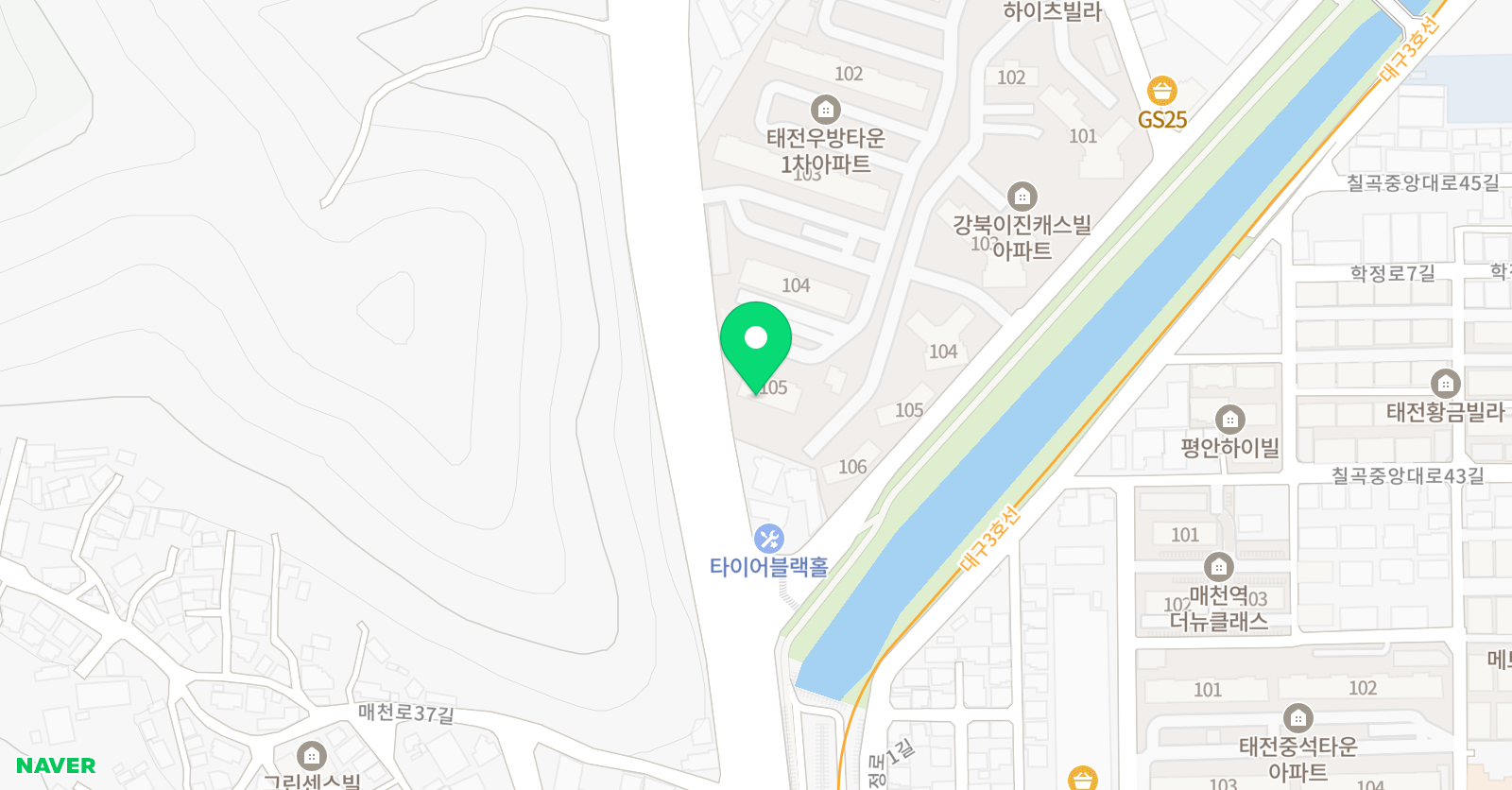 매천동 영어 상위1프로 위치