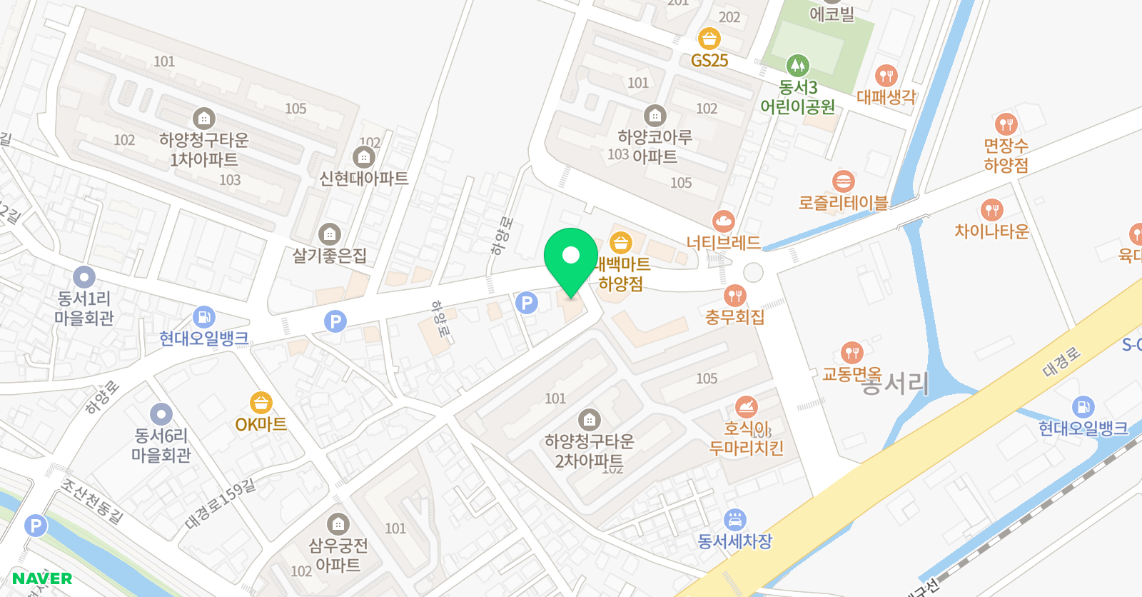 JNJ 실용음악학원 하양점 위치