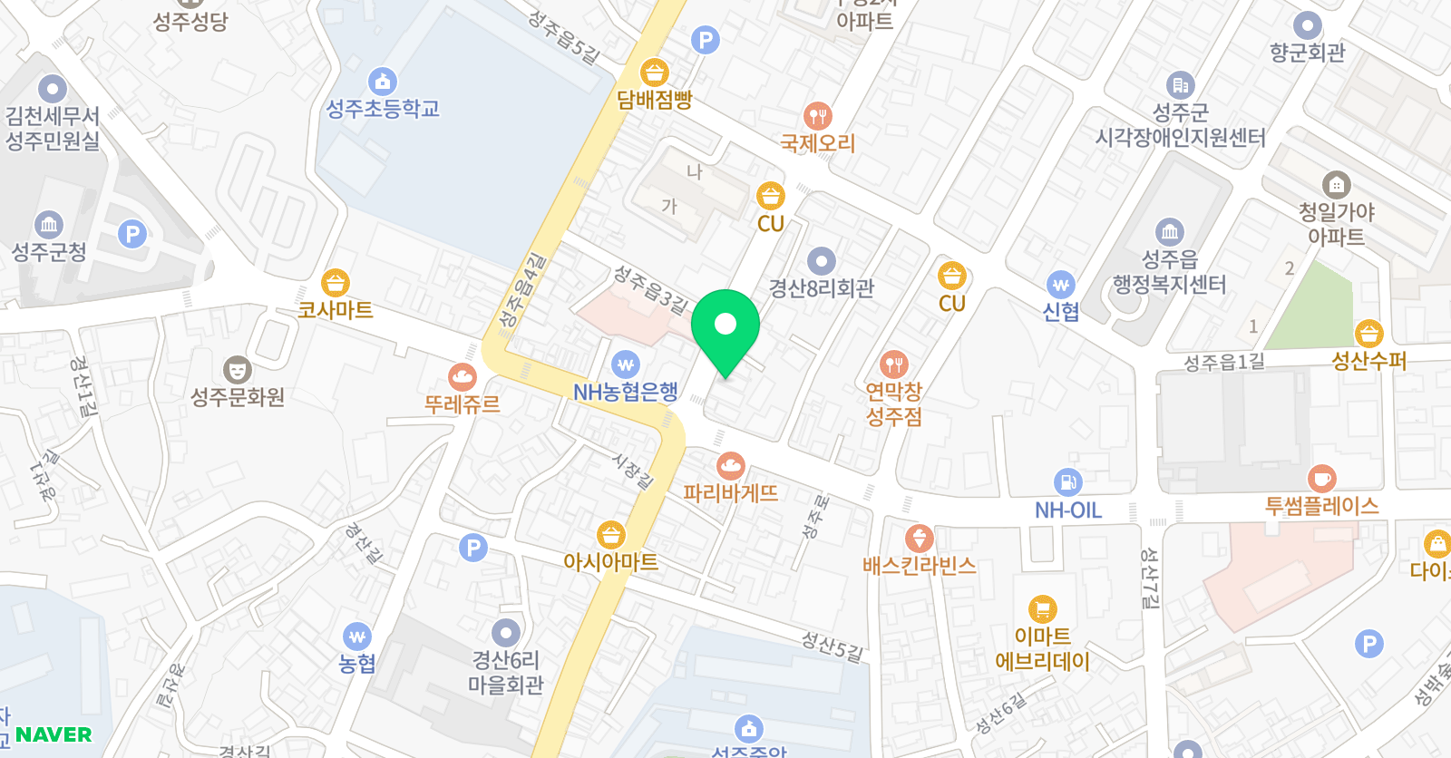 쎈 수학러닝센터 성주다올 학원 위치