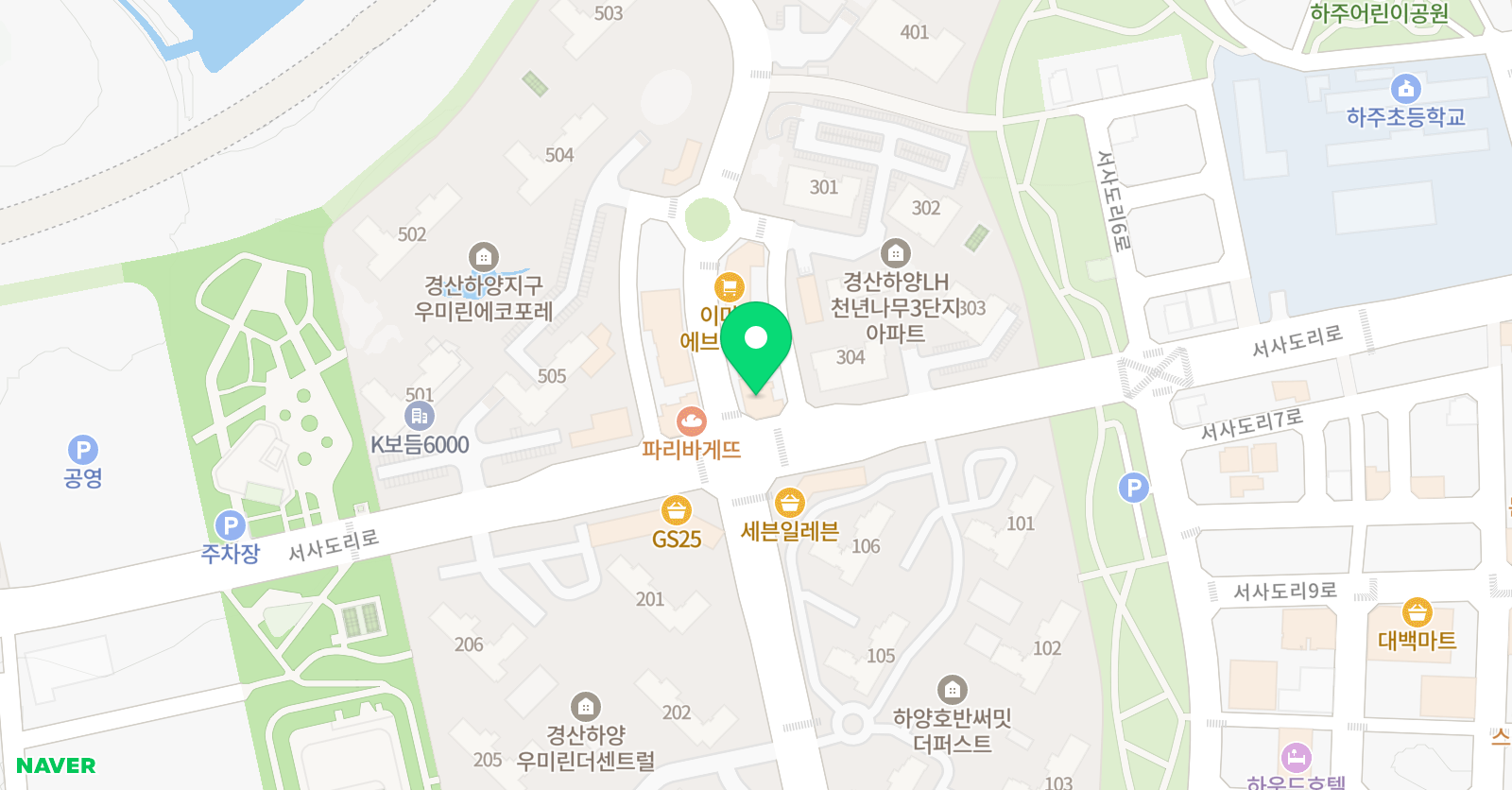 파머스 영어 미래엔 수학학원 하양캠퍼스 위치