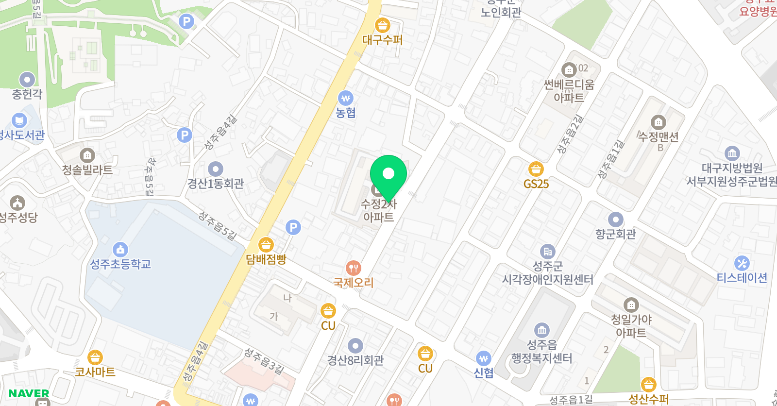 한우리독서토론논술 성주성산독서교실 위치