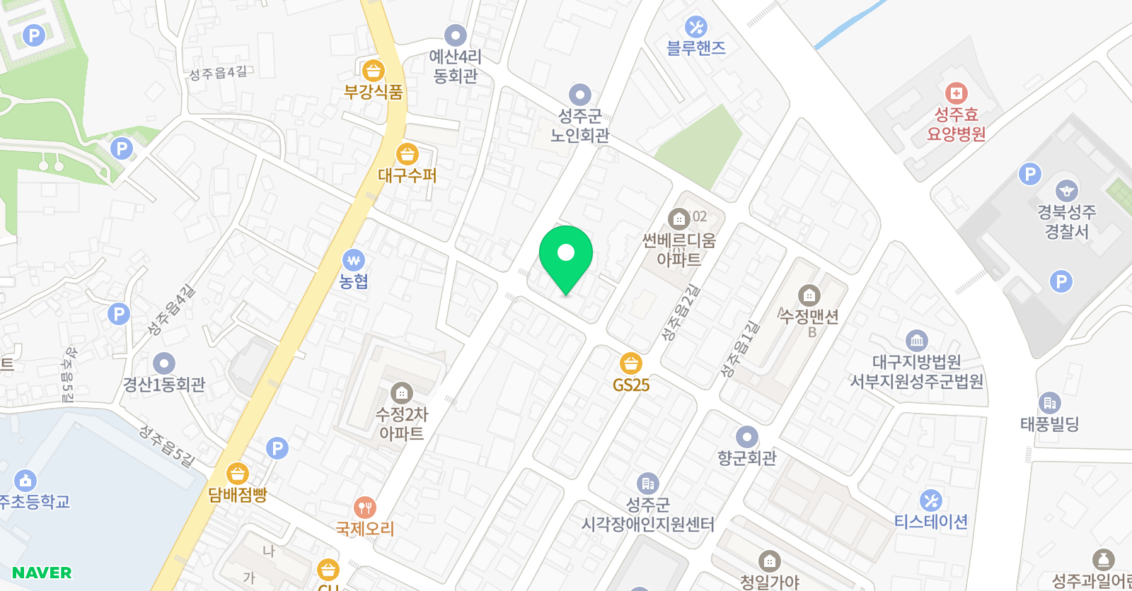 튼튼영어마스터클럽 성주캠퍼스 위치