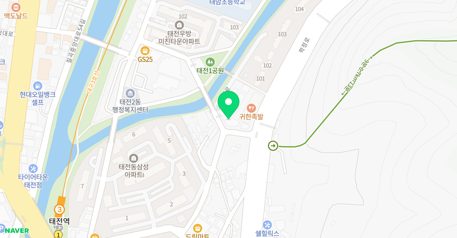 퍼스트태암 태권도 위치