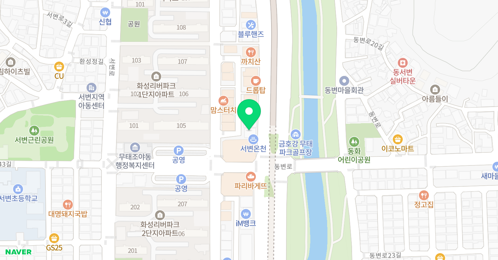 EiE고려대 어학원 대구동서변캠퍼스 위치