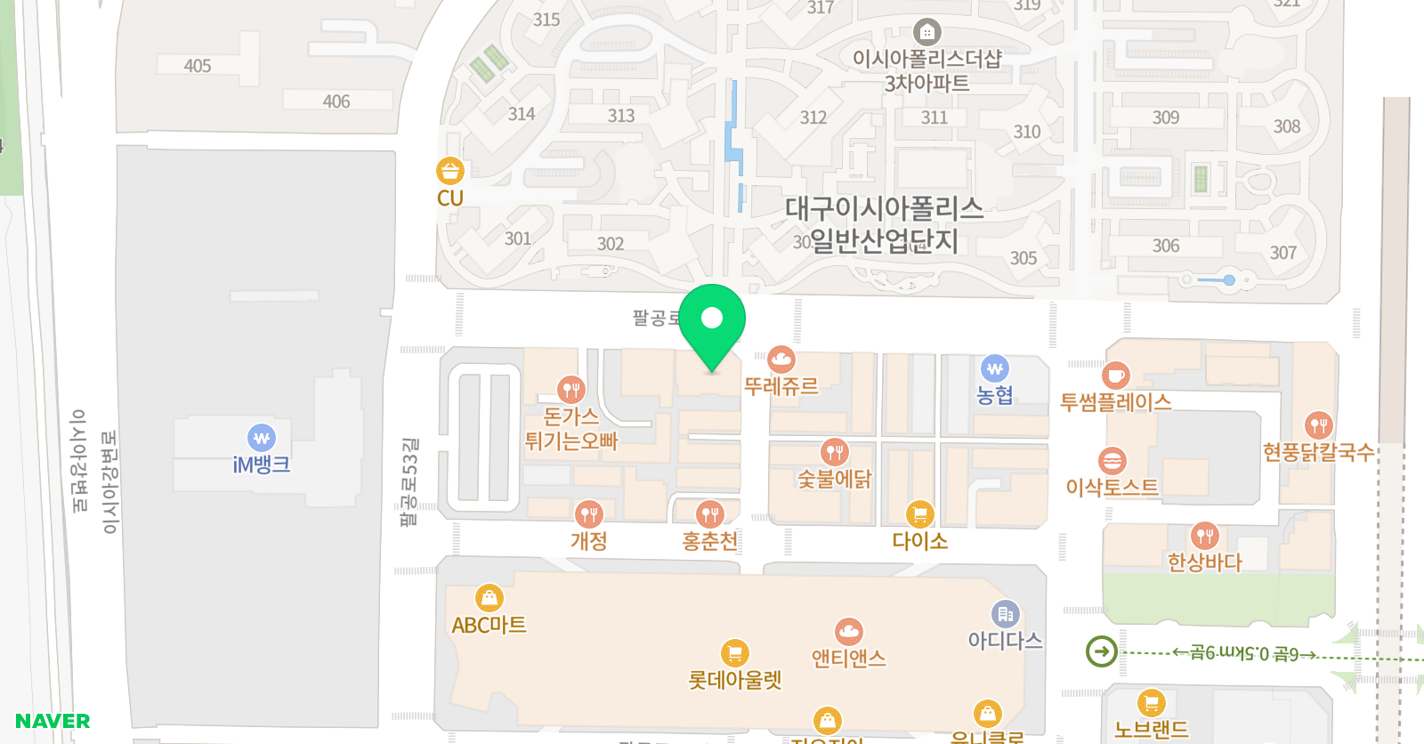 이시아폴리스 매쓰플랜 수학학원 점 위치