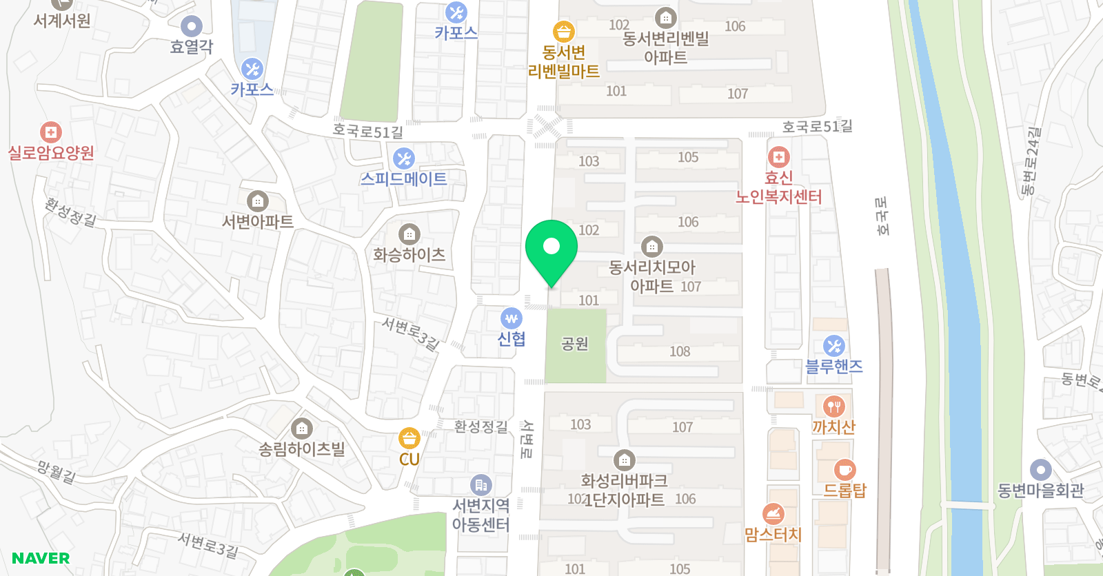 최강웅비 태권도 위치