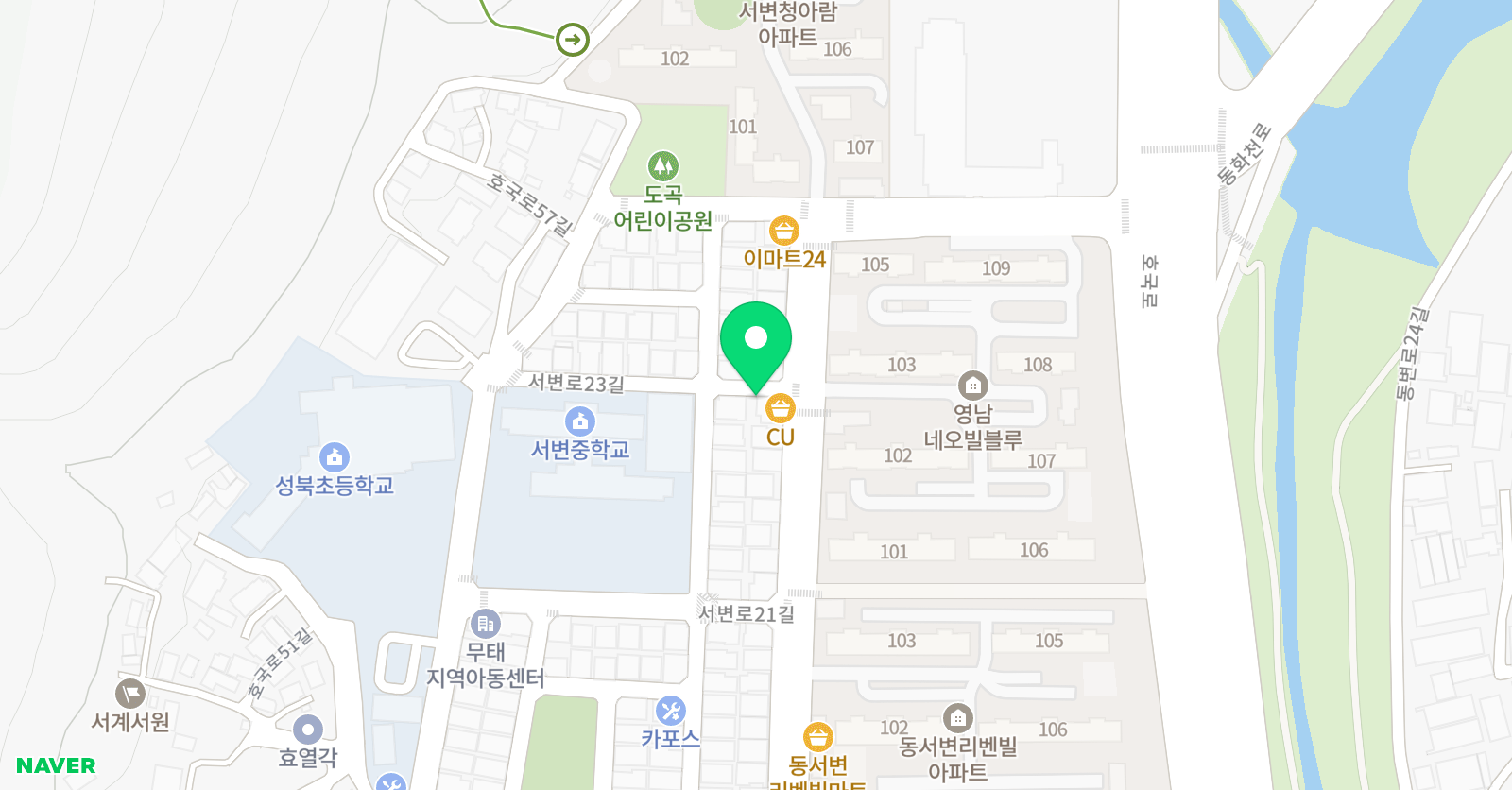점프윙스 줄넘기클럽 서변점 위치