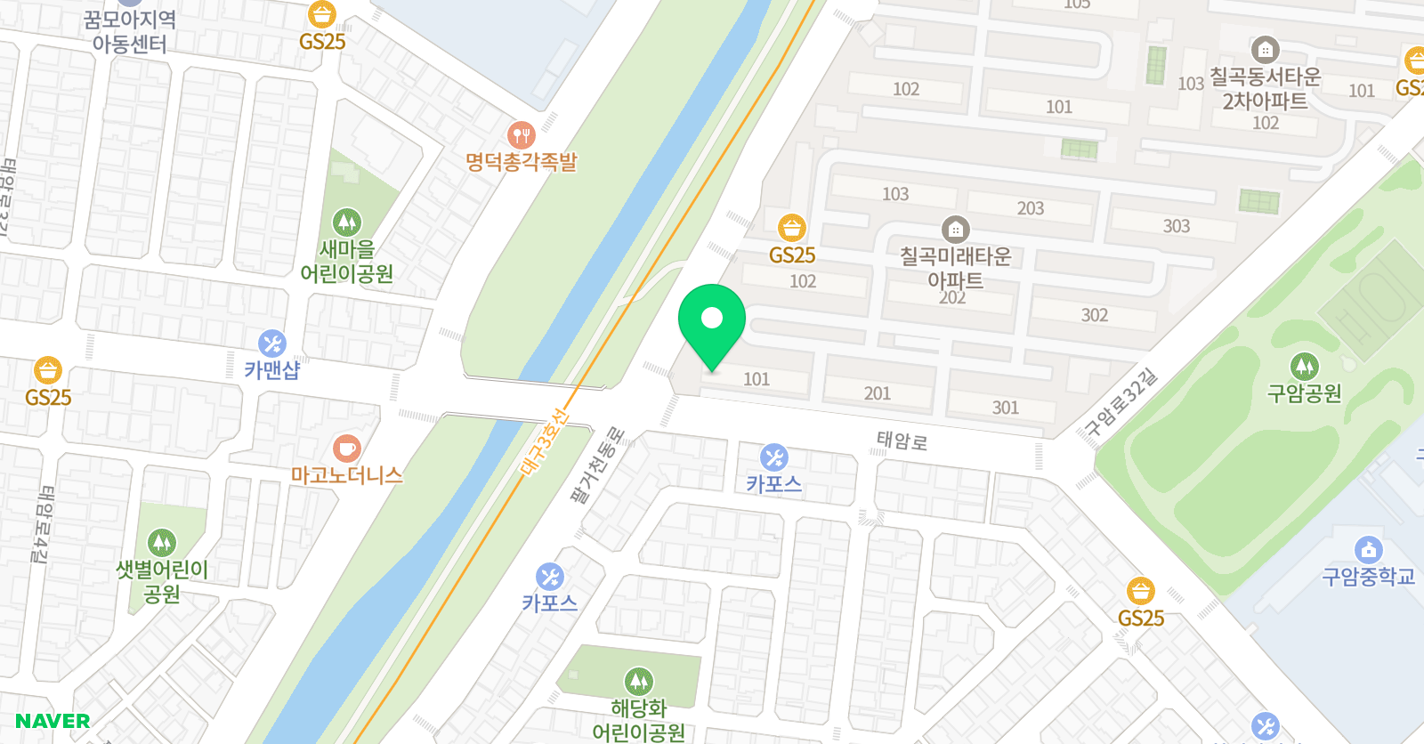 아소비 대구칠곡미래타운점 위치