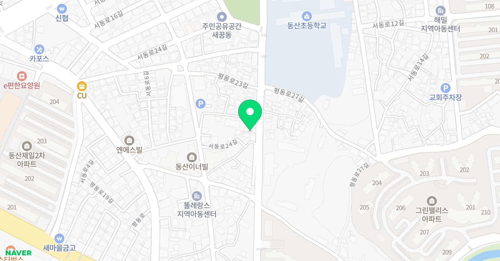 올리바 학원 위치