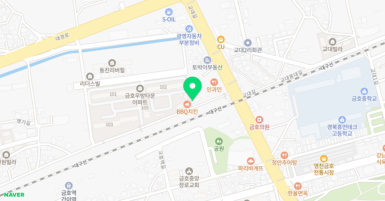 YBM 시스템학원 위치