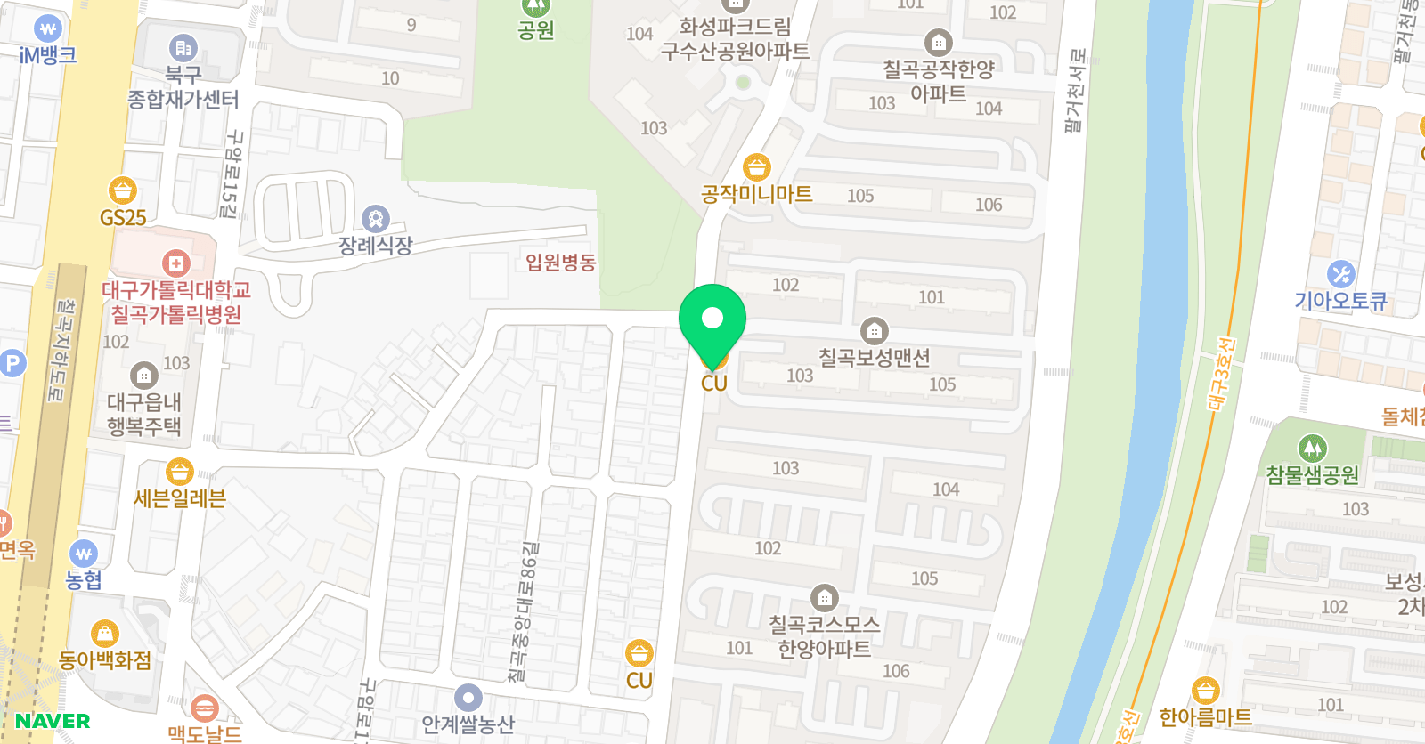 푸름 태권도장 북구 위치