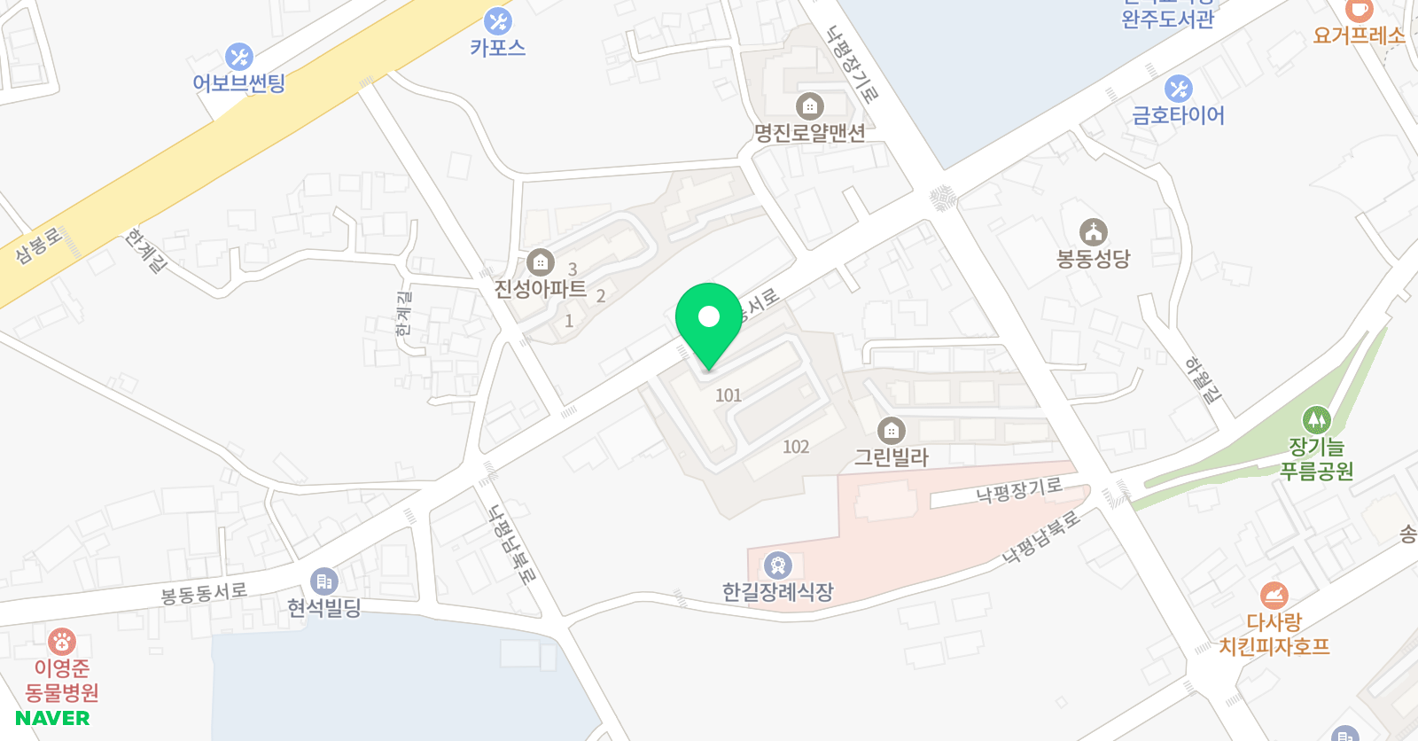 케이탑 태권도 봉동점 위치