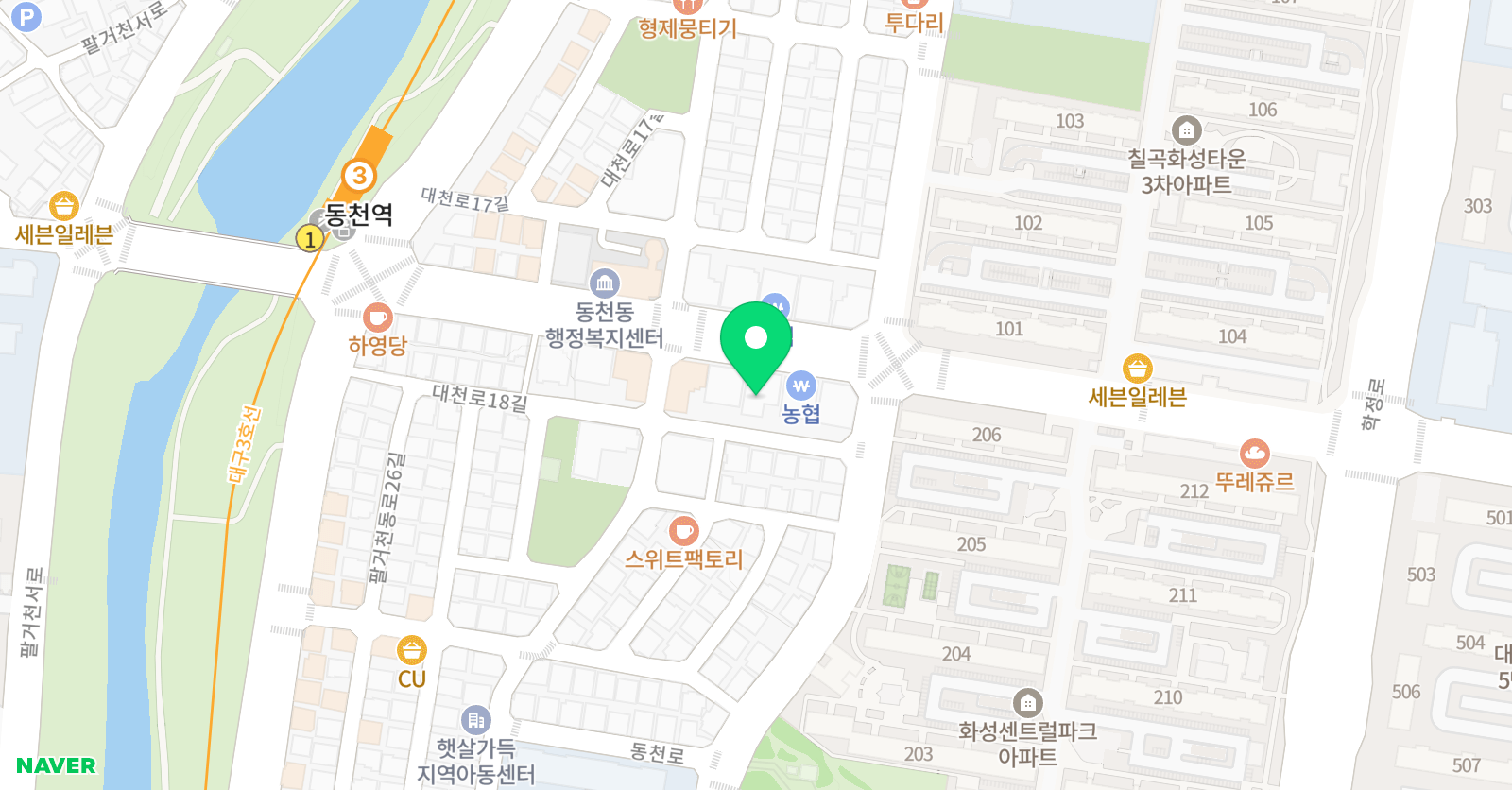 혜통 영수학원 위치