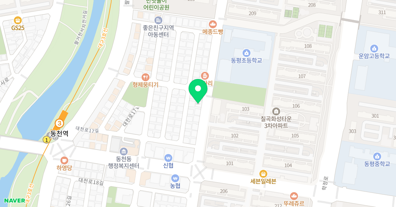탄탄 수학 동천동 위치