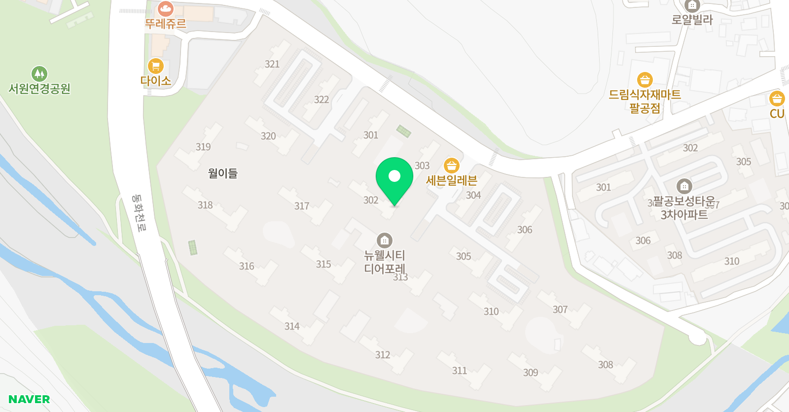 아소비 대구지묘뉴웰시티점 위치