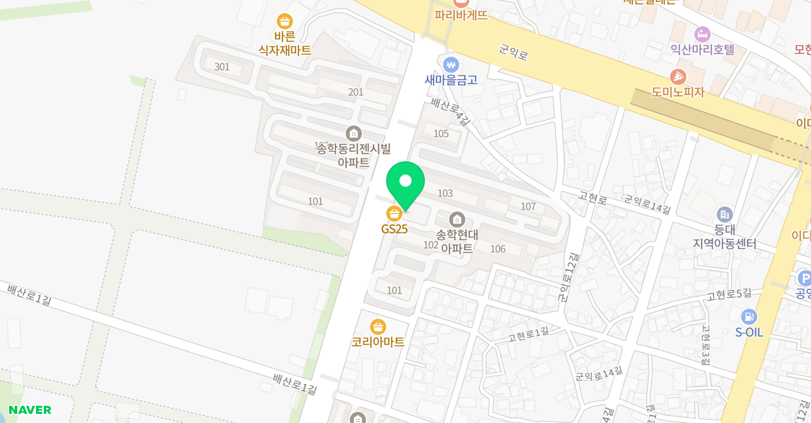 용인대윤 태권도 위치