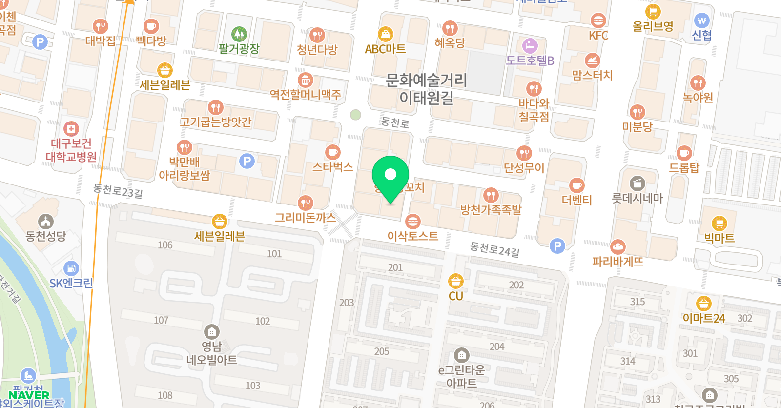 눈높이러닝센터 더동천학원 위치