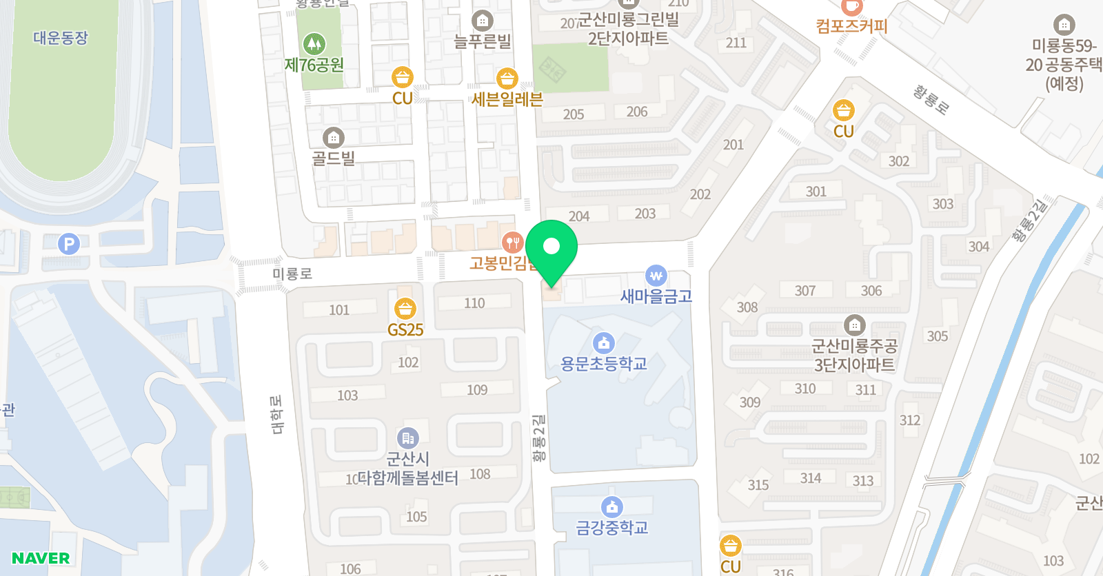 그린아트스콜레미룡 미술학원 위치