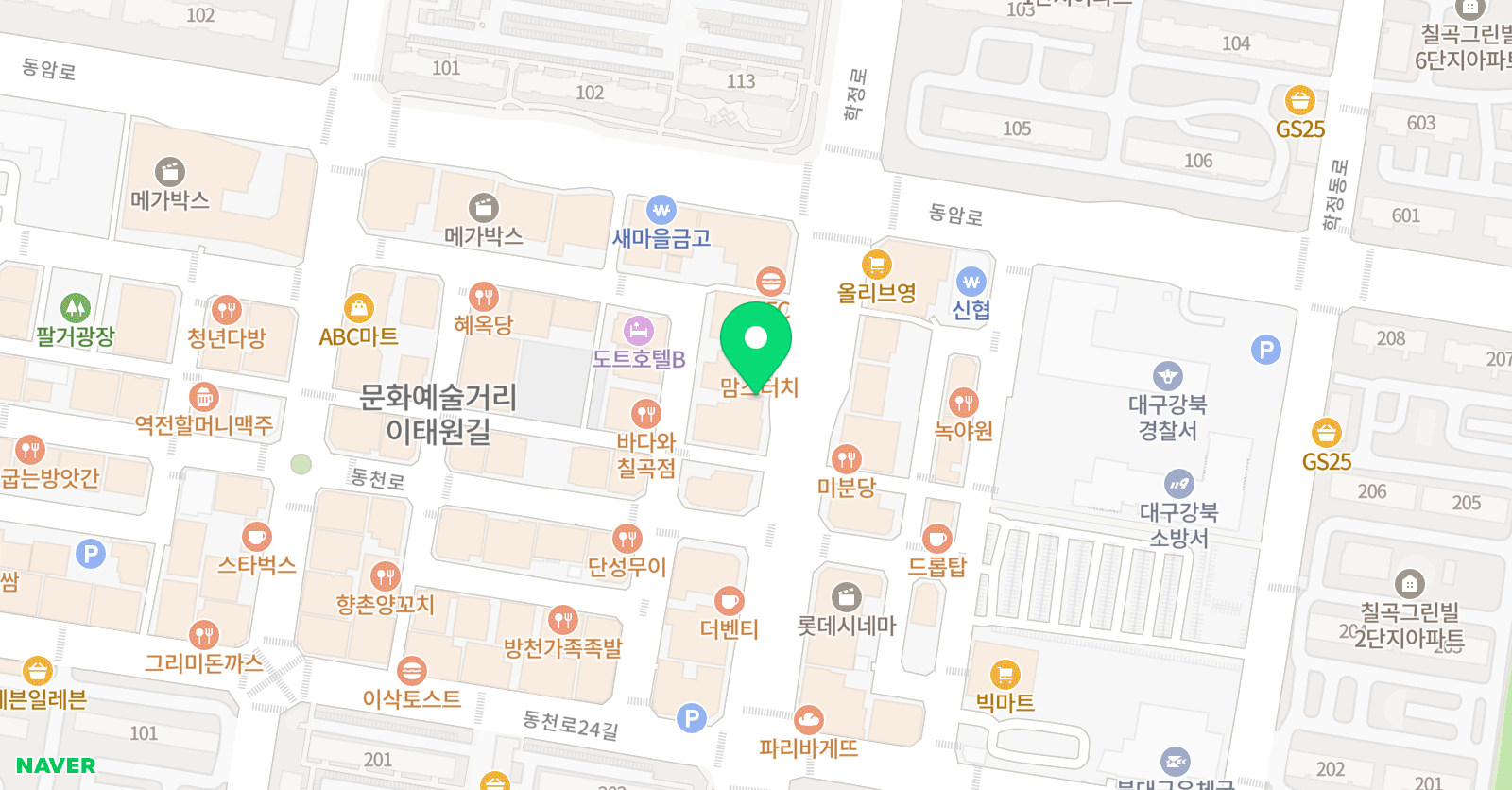 쎈수학 러닝센터 동천강북학원 위치