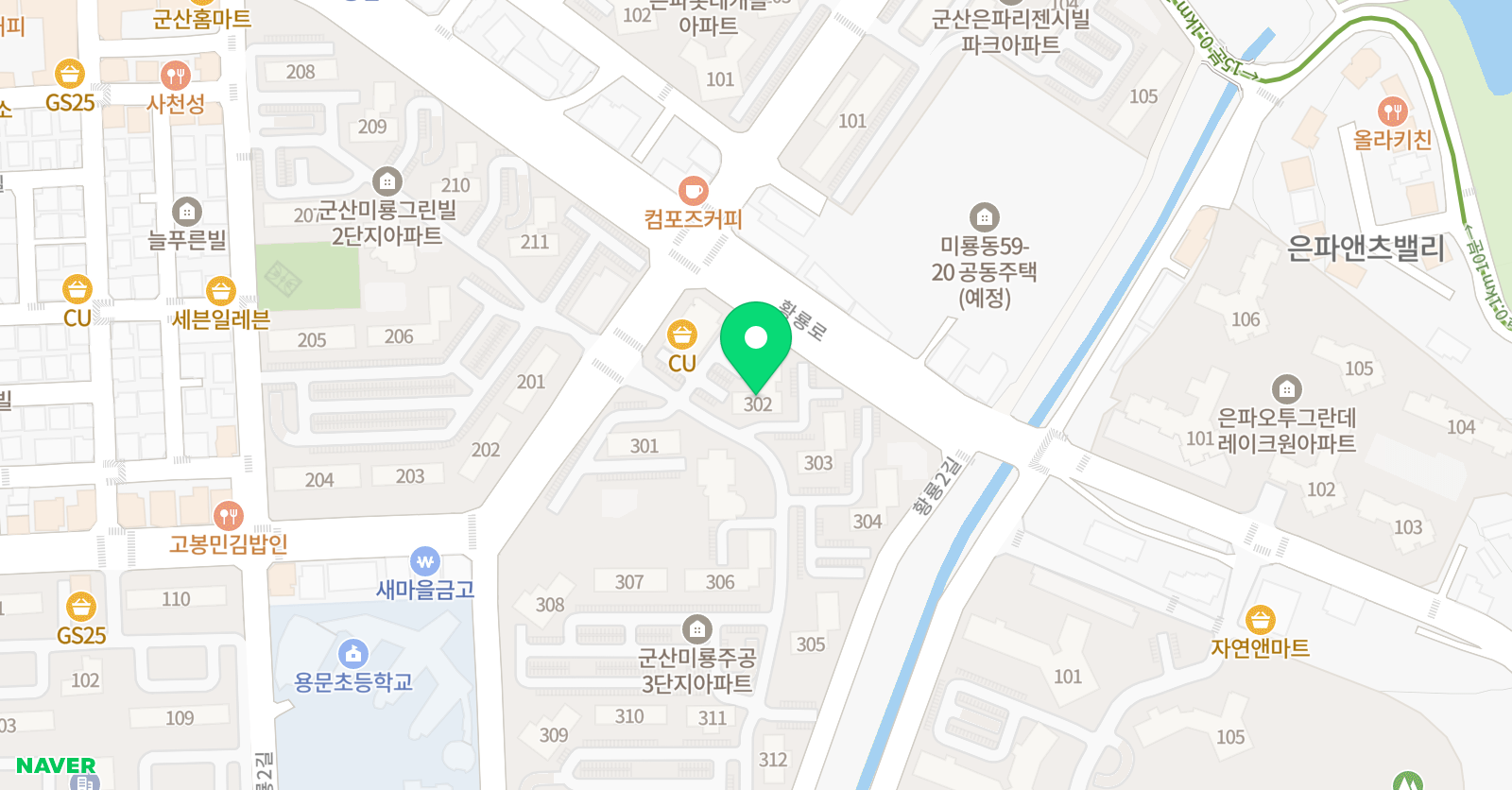 한솔플라톤러닝센터 미룡교실 위치