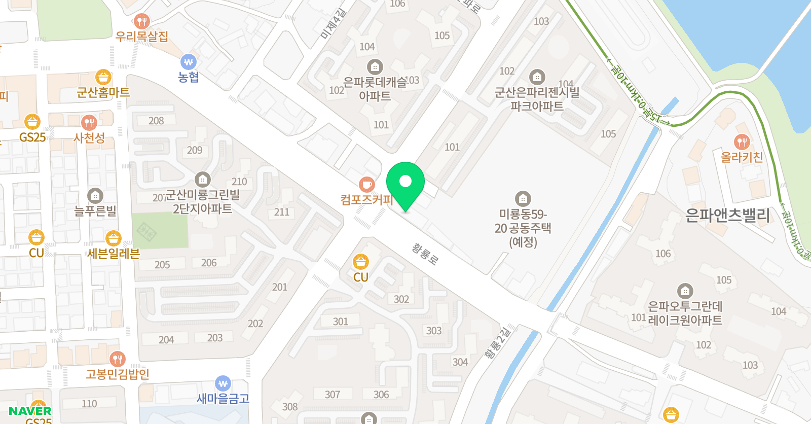 뮤엠 영어 미룡캠퍼스점 위치