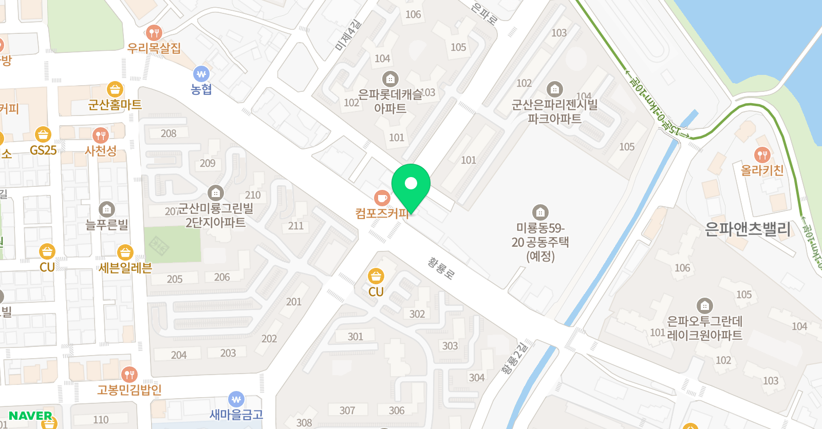 늘품 학원 위치
