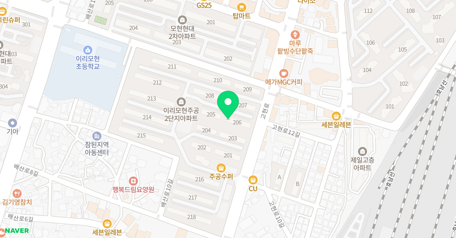 빨간펜 수학의달인 익산모현현대점 위치