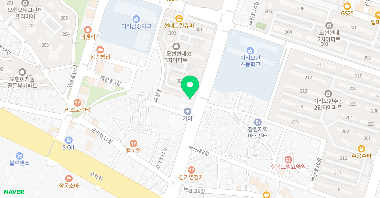 예종리즈 발레학원 익산점 위치