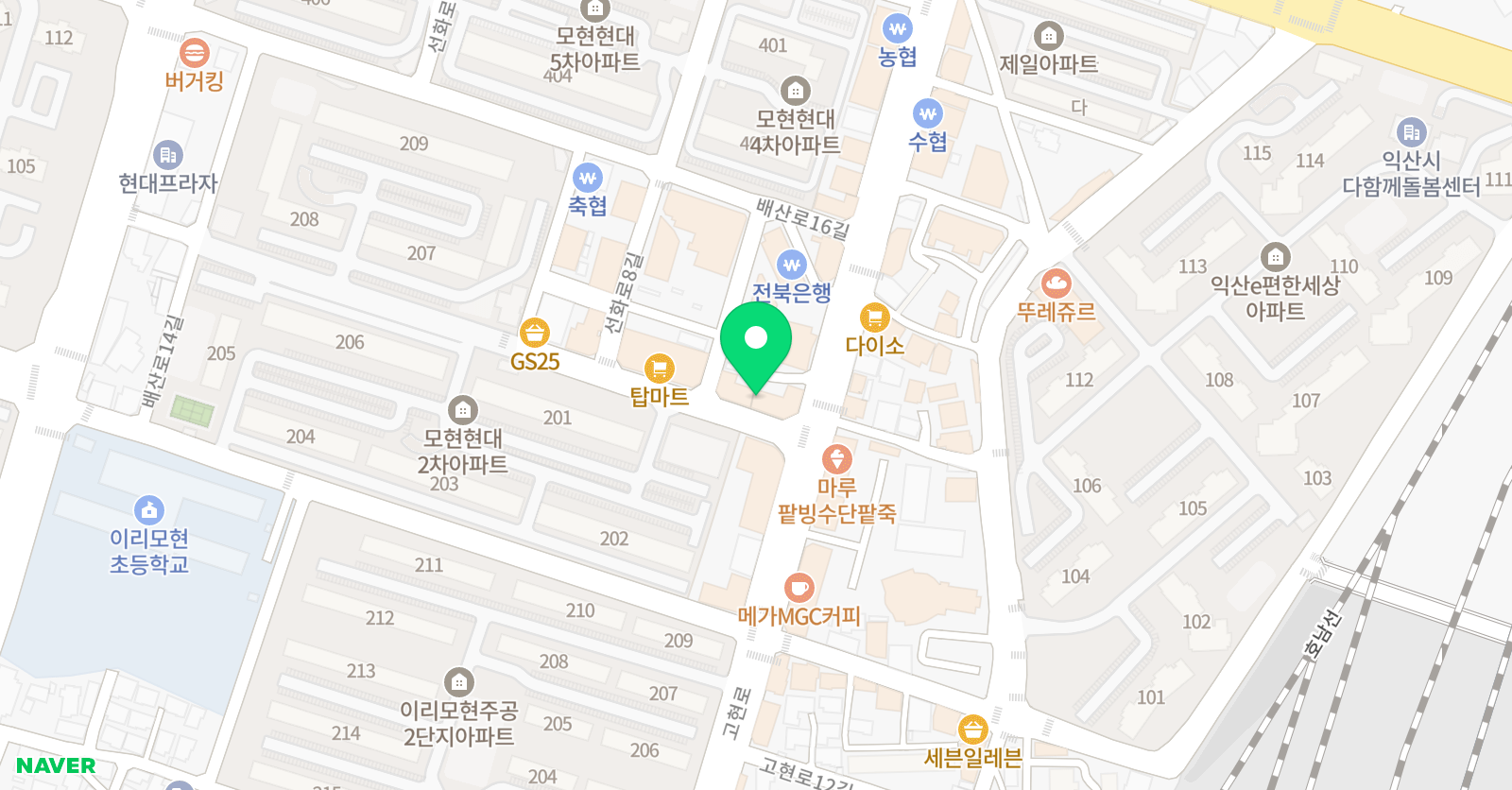 모현민경아 영어전문학원 위치