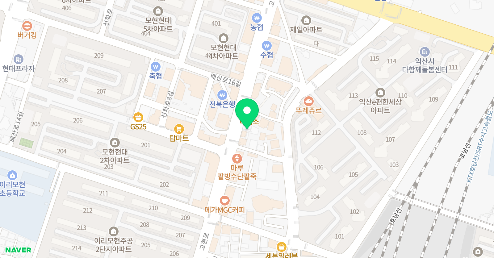 김호룡 수학전문학원 위치