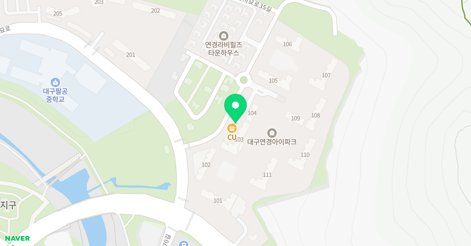 삼성영어셀레나 연경팔공 학원 위치