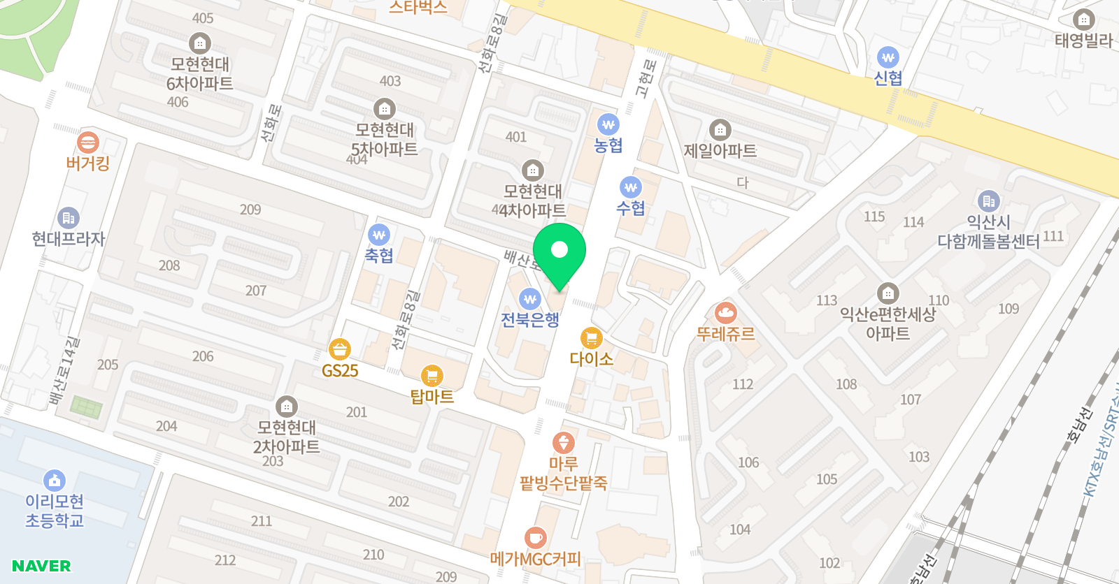 골든탑 영어전문학원 위치